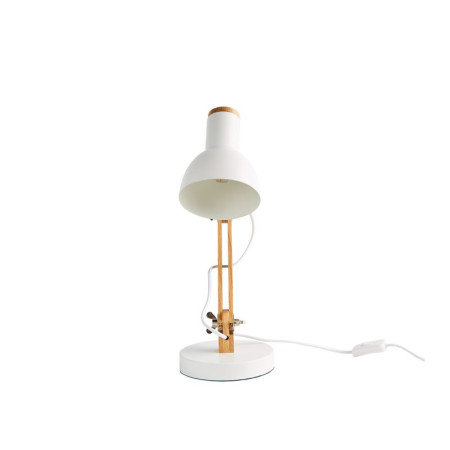 Lampe de bureau PIXIE coloris bois et blanc