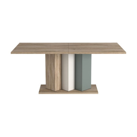 Table rectangulaire + Allonge ASOLA Ecru / Céladon